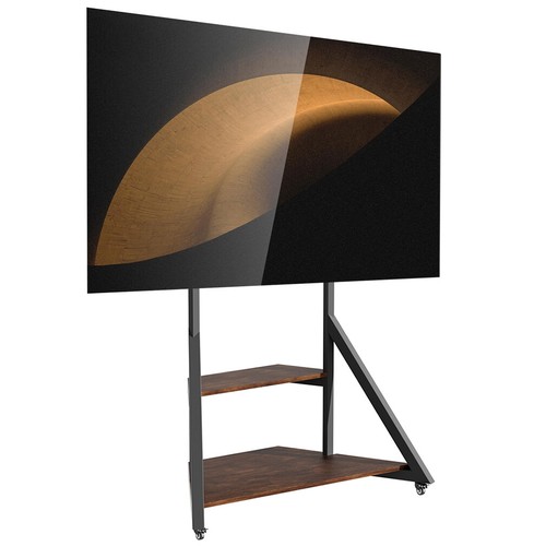 Large 40-75" 65-100" Floor TV Stand LED LCD TV Bracket w/ 2 Tier Wooden Shelves - Picture 7 of 21
