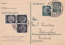 DR P 218 - von Leipzig 1935 nach Finnland bedarfsgelaufen
