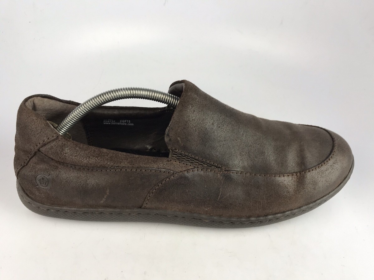 Born Leather Driver Loafers Grey 10.5M Born Mens Size 10.5 Liam Black Full Grain Leather Driver  main image 4