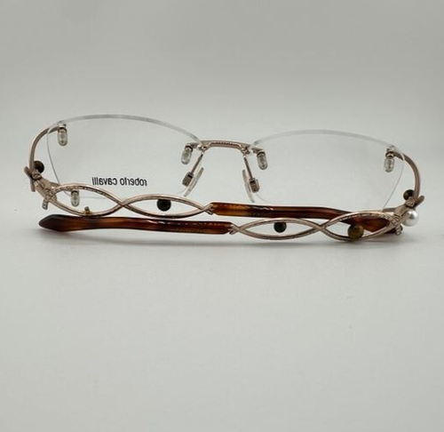 Monturas de gafas sin montura Roberto Cavalli ARUTUA 695 028 marrón dorado 54-15-130 - Imagen 5 de 13