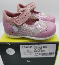 NEW Bo-Bell Infant Toddler Shoes EU 18 UK 2.5 pink leather Mary Jane riptape 