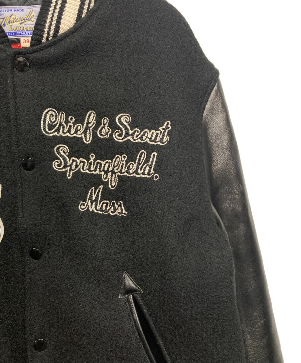 38】 WHITESVILLE WV1398 Leather Stadium Jumper Varsity Jacket