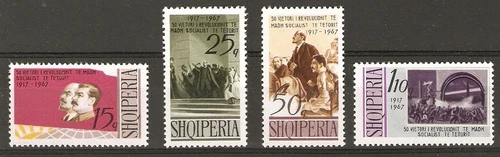 Albania Albanien  1967 MiNr 1209 - 1212 MNH** Lenin Stalin October Revolution