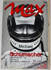 MAX German magazine 3 1996 Michael Schumacher Mondino