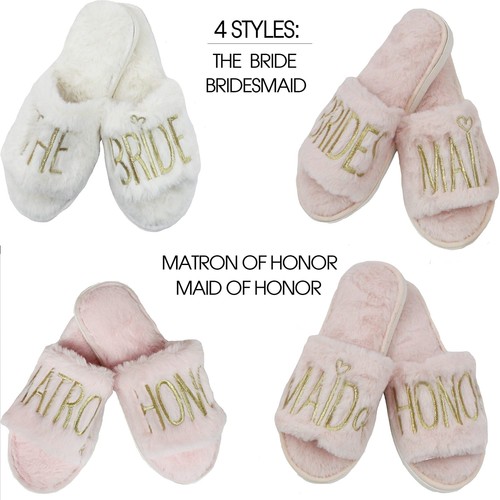 Bride Slippers - Bridal Slippers Wedding Slippers for Bride I Do Slippers for... - Picture 2 of 7