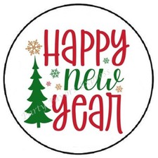 HAPPY NEW YEAR ENVELOPE SEALS LABELS STICKERS PARTY FAVORS