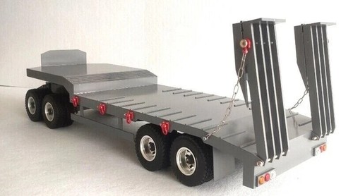 1/14 2 + 2 Axle Custom Made FULLY STAINLESS STEEL Trailer PAINTED NIB - Picture 15 of 16