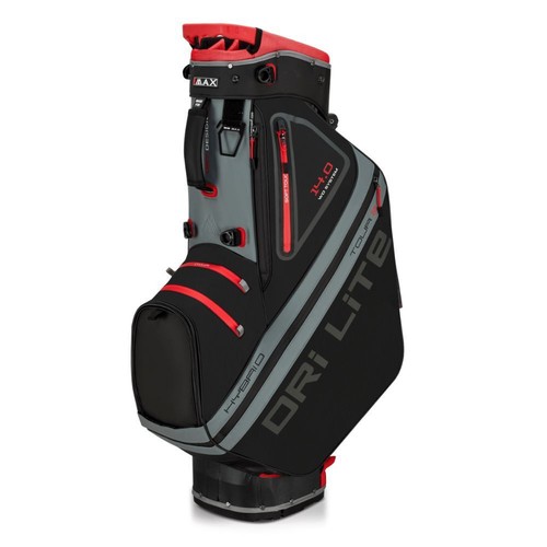 Big Max Dri Lite Hybrid Tour 2 Golf Stand Bag 2025 - Black / Charcoal / Red - Picture 7 of 8
