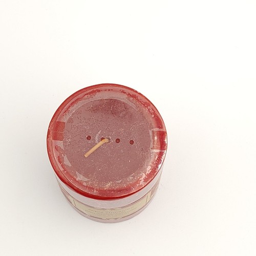 Pier 1 Imports Apple Cinnamon Pillar Candle Red Home Fragrance Sealed Unused NOS - Picture 6 of 8