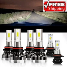 For Kia Seltos 2021-2023 6x LED Headlight Bulbs Kit High Low Beam + Fog Light