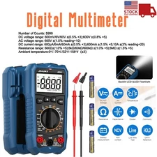 Digital Multimeter 6000 Counts Multi Tester AC DC Voltmeter NCV Ohm TRMS