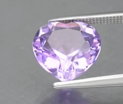 Natural Unheated Purple Amethyst Heart 3.06ct VS 10x10mm Africa - Picture 3 of 7