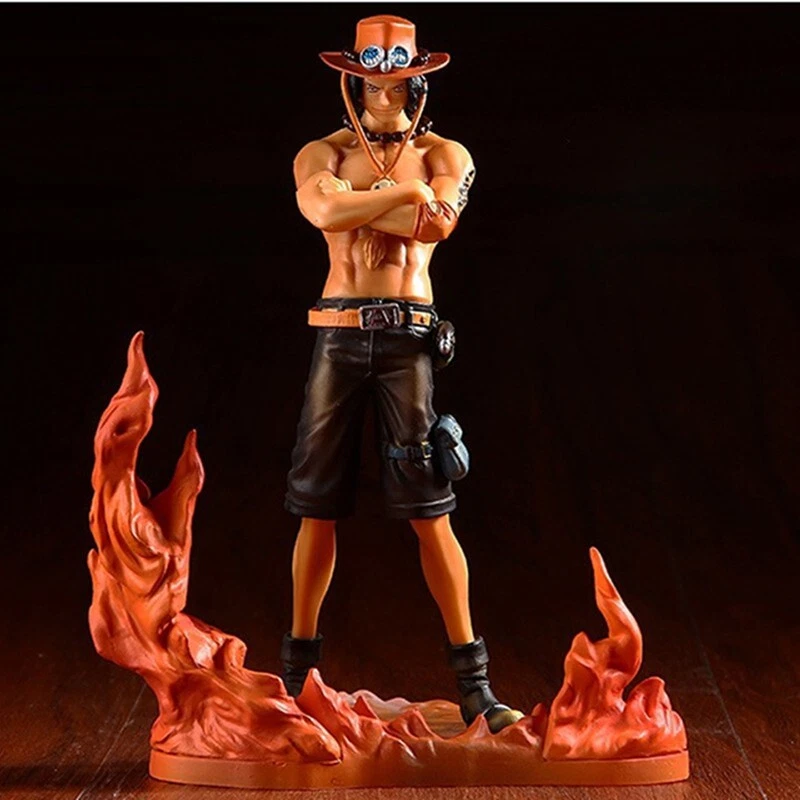 Action Figure One Piece Rufy Ace Sabo Fire 14-17cm STATUA DA COLLEZIONE Anime - Immagine 4 di 4