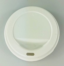 8oz (80mm) Black And White Recyclable Plastic Coffee Cup Lids For Paper Cups