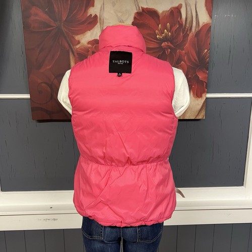 Talbots Women’s Size Small Puffer Down Vest Full Zip Pockets Lightweight - Picture 9 of 10