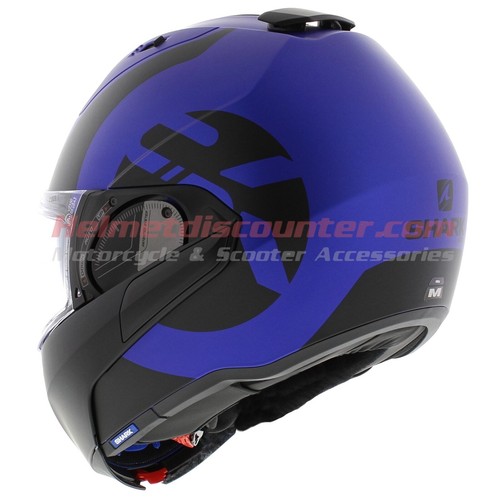 Shark EVO ES Kedje Matt Black Blue (BKB), Motorcycle Helmet, Fast 'N Free Ship - Picture 3 of 11