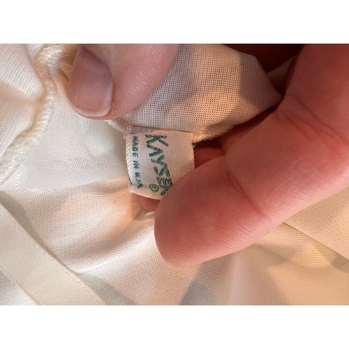 Vintage Kayser Sz 38 Waist Ivory Slip Lace Cottage Croquette Feminine Made in US - Picture 5 of 6