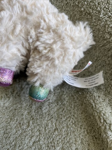 Juguete de peluche GUND Llamacorn crema rosa azulada cuerno brillante pies 7 pulgadas - Imagen 4 de 8