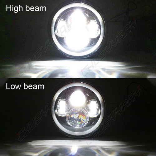 5.75" 5 3/4 Round LED Headlights Hi-lo Projector for Peterbilt 359 348 Chevrolet - Picture 12 of 24