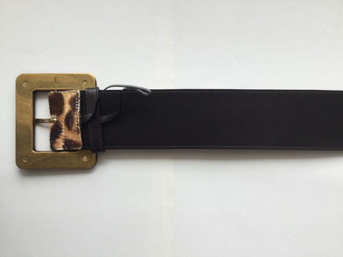 Authentic Yves Saint Laurent Vintage Belt Leopard Deadstock Not Used - Picture 7 of 7