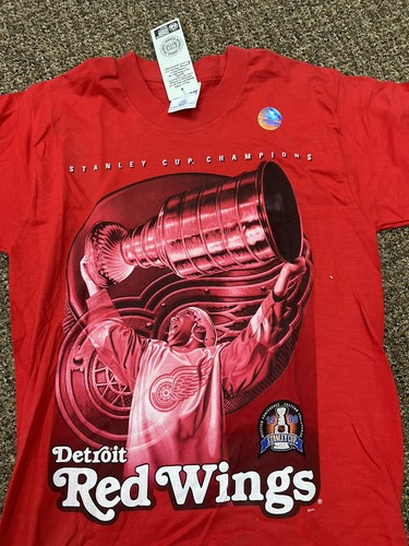 Vintage 1998 Detroit Red Wings Stanley Cup Champions T Shirt Youth Size 14/16 - Picture 3 of 6