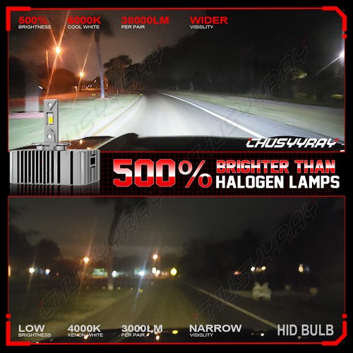 For GMC Sierra 2500 3500 HD 2016-2019 D5S LED Headlight Bulbs Kit WHITE 6000K - Picture 10 of 19