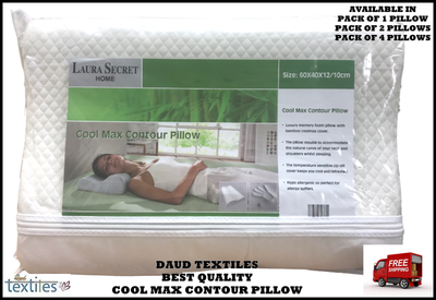 coolmax contour memory foam pillow