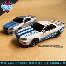 Kyosho Mini-Z Nissan Skyline FAST & FURIOUS GT-R R34 AutoScale R/C Decal Sticker