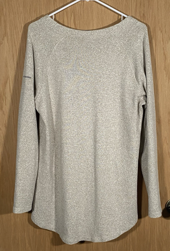 Columbia By The Hearth Button Front Cardigan Beige Minimalist Cozy Women's Sz Lg - Picture 2 of 8