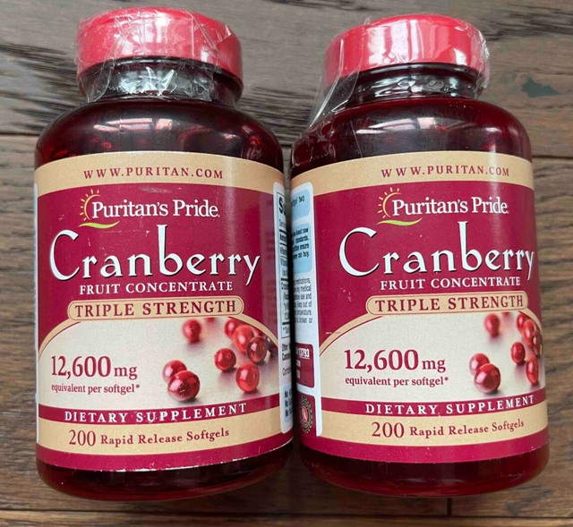 Puritan's Pride Triple Strength Cranberry Fruit Concentrate 12600 MG