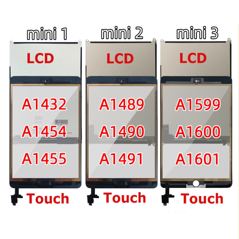 For iPad Mini1 Mini2 Mini3 A1432 A1489 A1600 LCD Display Touch