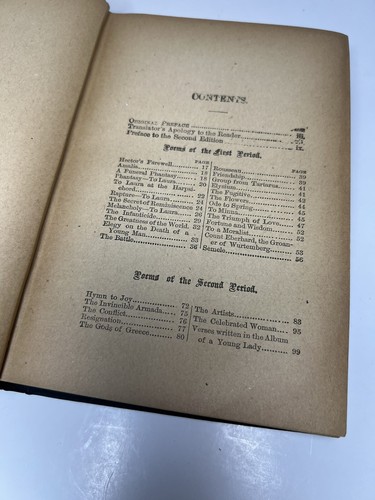 Antique Book Arlington Edition HC Poems Of Schiller BOWRING - Imagen 7 de 10
