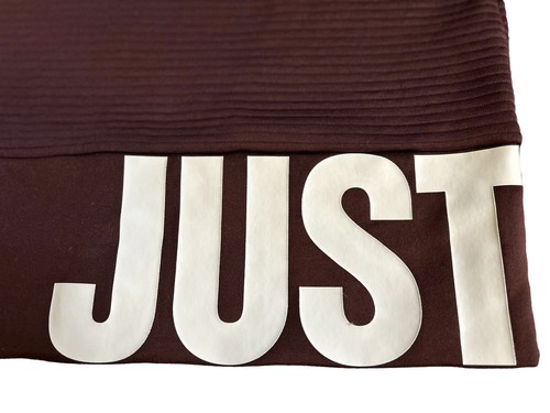 NIKE Dri-Fit Sweatshirt JUST DO IT Size MEDIUM Maroon Pocket Crew Neck Ribbed - Bild 6 von 12