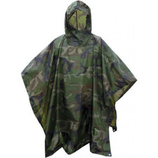 NEW ANGOLAN GI USGI STYLE WOODLAND CAMO RIPSTOP NYLON WATERPROOF PONCHO