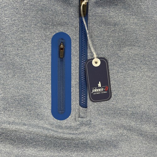 JOHNNIE-O Mens MEDIUM Denny Performance Quarter-Zip Pocket Vest Lake Blue $138 - Picture 4 of 8
