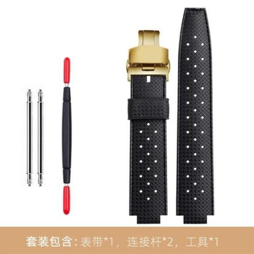 Correa de reloj para tambor Louis Vuitton 20x12 mm correa de repuesto de silicona de goma - Imagen 25 de 35