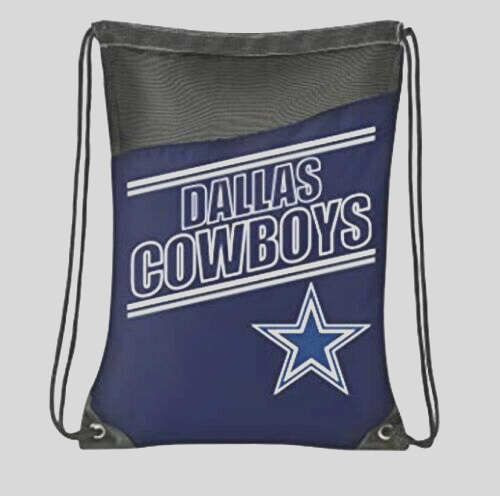 DALLAS COWBOYS Football Team Logo Backsack String Backpack Gym Bag w/Cord New - Picture 1 of 4