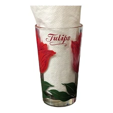 Boscul Peanut Butter Glass Red Tulip Name On Top 5"