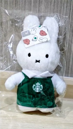 Starbucks + Miffy Plüsch Schlüsselanhänger 2024 Neujahr Weihnachten Limitiert Brandneu - Bild 3 von 5