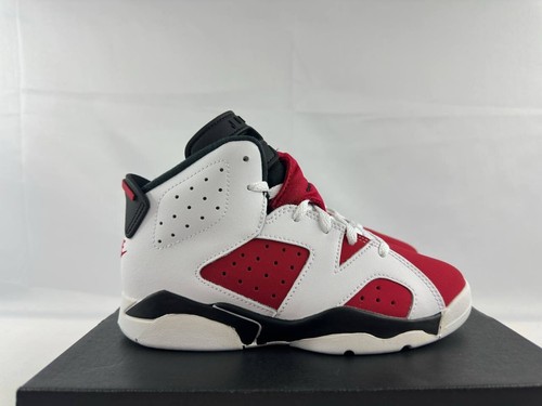 Nike Air Jordan 6 Retro “Carmine” 2021 Preescolar Talla 1Y 384666-106 - Imagen 2 de 10