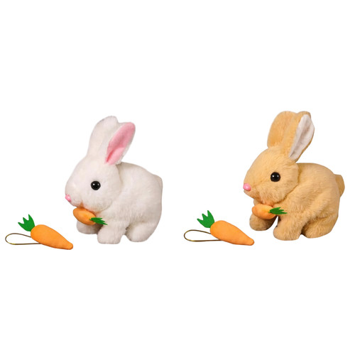 Cute Electric Rabbit Interactive Electronic Pet Plush Bunny Toy for ...