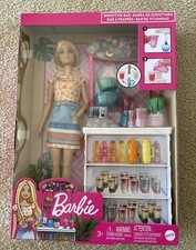 Mattel Barbie NEW Smoothie Bar Blender fruit cash register forks kitchen treats