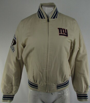New York Giants NFL Women's 3-Time World Champions Full-Zip Varsity Jacket