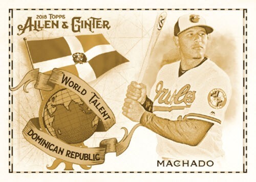 CARTE JUMBO MANNY MACHADO 2018 TOPPS ALLEN & GINTER WORLD TALENT OR 5X7 #01/10 - Photo 1/1