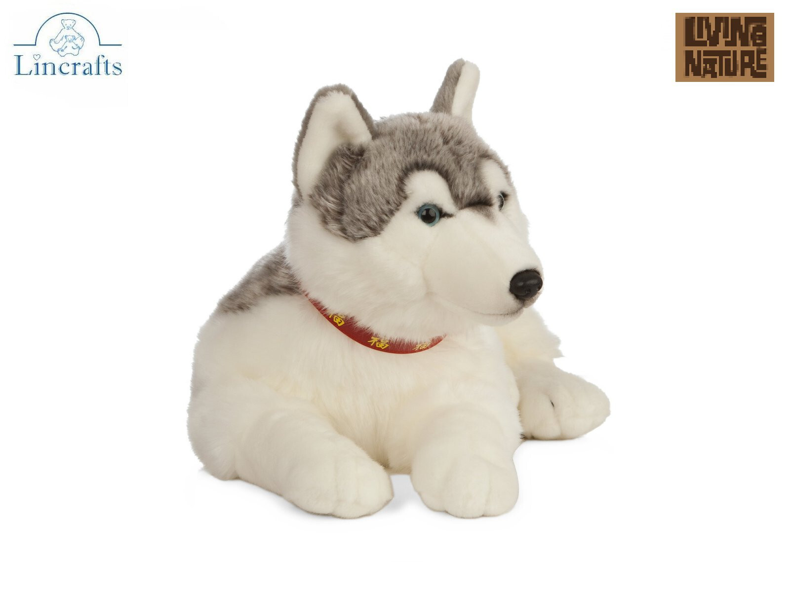 Lying Husky Dog Plush Soft Toy - 65cm - Living Nature AN478