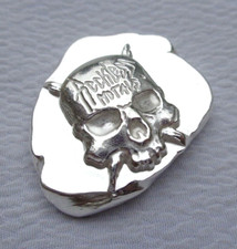 1 oz. RECKLESS SKULL Reckless Metals ingot .999 fine silver 102.74 per troy oz