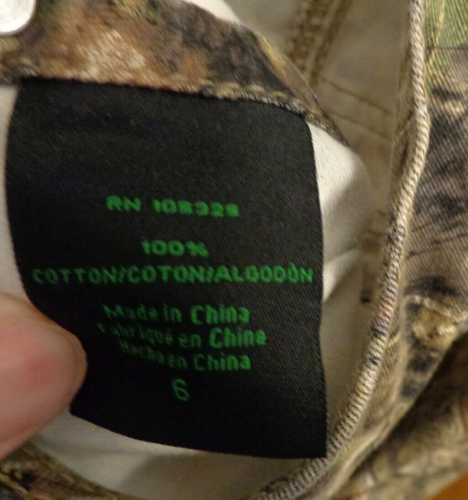 John Deere Mossy Oak Camo Overalls Jeans Youth Boys 6 24x17 - Picture 5 of 5