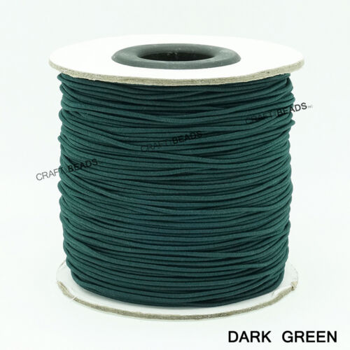1mm Nylon Coated Round Elastic Cord Stretch Beading Mala String - Choose Color! - Picture 25 of 30