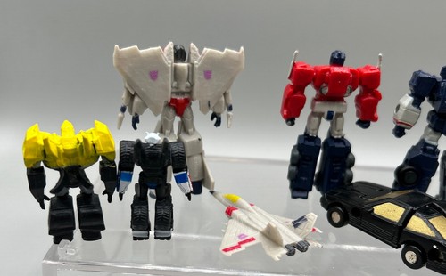 Lotto FIGURINE TRANSFORMERS CYBERVERSE blackjack 1988 micromaster vintage - Foto 8 di 12