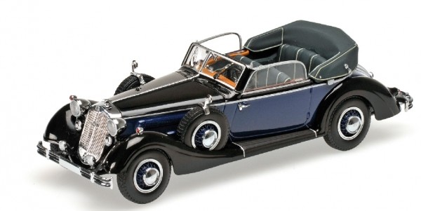 HORCH 853 A CABRIOLET 1938 nero & blu Minichamps 436012036 Minichamps HORCH 853 A CABRIOLET 1938 nero & blu Minichamps 436012036 Minichamps
